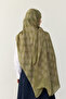 Luna Star Pattern Jacquard Shawl - Khaki-Beige - 3