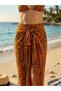 Women's Viscose Beach Dress and Pareo - Leopard and Multicolor Sarong That Can Be Converted to a Dress, 80X135 cm