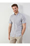 Regular Fit Short Sleeve Plaid Men's Shirt
