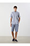 Regular Fit Short Sleeve Plaid Poplin Men's Shirt - 2