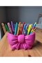 Pink Coquette Bow Pen Holder