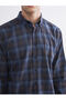 Standard Fit Long Sleeve Checkered Embroidered Men's Shirt from Uzg Store for Style Enthusiasts - 3
