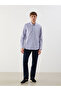 Regular Fit Long Sleeve Striped Poplin Men's Shirt - 2