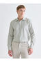 Regular Fit Long Sleeve Striped Men's Shirt
