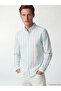 Regular Fit Striped Poplin Men's Shirt