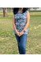 Premium white & blue cotton top/blouse with floral prints for women-perfect for office / casual wear - 4