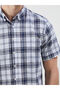 Regular Fit Short Sleeve Plaid Men's Shirt - 3