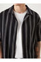 Regular Fit Short Sleeve Striped Men's Shirt - 3