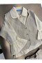 Ruffled Sleeves Embroidered Shirt Woven Vest Pants Set - 2