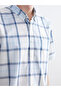 Regular Fit Short Sleeve Plaid Poplin Men's Shirt - 3