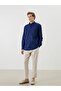 Regular Fit Long Sleeve Linen Blended Men's Shirt - 2