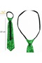 Green Color Sequined Sparkling Party Tie 33 cm