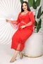 Two-Piece Set: t Tulle Bolero and F Bow Detail Y Slit Strap Midi Dress - 4