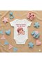 Organic 100% Cotton Baby Girl Bodysuit with Snap Fasteners and Written Text on the Back - 2