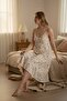 Cloud Print Nightdress – Women’s Ruffle Hem Sleepwear - 3