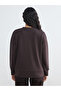 Lcw Modest Brown Crew Neck Nyc Printed Women's Sweatshirt Tunic - 4
