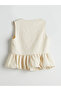 Crew Neck Textured Blouse - 6