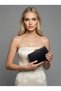 Black Color Imported Luxury K Velvet Chain Metal S Strappy Crystal Stone Women's Evening Dress Bag