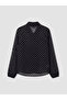Nevavm Foulard Collar Polka Dot Blouse with a Difference - 7