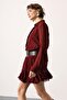 Scarlet Chic Bordeaux Belt Li Mini Dress - 2