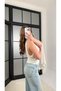White One-Shoulder Cape Transparent Blouse - 1591 - 3