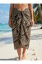 Premium Women's Viscose Pareo Beach Dress-80X135 cm Sarong That Can Be Converted to a Dress in Leopard and Multicolor - 7