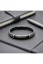 💎   Premium Name-Engravable Steel Wire Rope D Leather and Black Titanium Lock Bracelet 31833B15D1 - 4