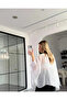 Cape Detail Oversized Chiffon Ice - 3
