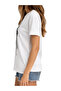 Women's Minimal Alien Character Printed White T-Shirt 100% Cotton Casual - 3