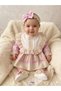 Pink Baby Girl Newborn 5-Piece Mevlüt Set, Dress, Buckle, Shoelaces, Apron Set - 4