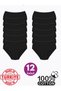 Women's Panties, Women's 100% Cotton High Waist Black Heart Panties, Pack of Cotton - 4
