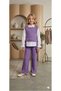 Girl's Knitwear Burgu Vest Set Pants Set - Shirt Burgu Knitted Vest and Pants Combination (New Season) - 2