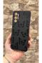 Tecno Pova 3 Compatible Black Butterfly Patterned Silicone Shock-Absorbing Classic Protected Rubber Case - 4