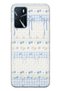 Oppo A16 / A55 Compatible Blue Bow and Floral Print Transparent Phone Case