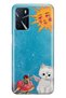 Oppo A16 / A55 Compatible Sunny Fairy and Angel Cat Patterned Transparent Phone Case