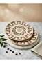 Classic Roman Mozaika Pattern 6-Person 25 cm Porcelain Serving Presentation Plates - 2