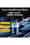 Car Air Diffuser, Smart Car Air Freshener Rechargeable Car Aroma Diffuser LED Cloud Black - 2