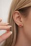 Minimal Steel Children's Earrings with Red Butterfly Figure