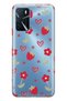 Oppo A16 / A55 Compatible Strawberry and Heart Patterned Transparent Phone Case