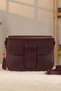 Burgundy Color and Sport Model Leather Bag - Genuine Leather , with Shoulder Strap - 40260 - 2