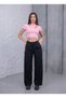 Women's Black High Waist Palazzo Pants Wide Leg Crepe Fabric Comfortable Fit Daily Stylish Trousers - 2