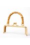 20 cm Bamboo Strappy Bag Bursu - Gold, Silver, Smoked Metal Bag Frame Macramé and Mesh Bag Apparatus - 8