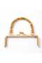 20 cm Bamboo Strappy Bag Bursu - Gold, Silver, Smoked Metal Bag Frame Macramé and Mesh Bag Apparatus - 6