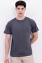 Men's Anthracite Basic T-Shirt – Regular Fit Crew Neck 100% Cotton 30/1 Single Jersey Fabric Casual T-Shirt