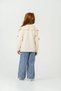 Girl's Red Embroidered Bow Detail 3-Piece Set - Wide Leg Jeans, White T-Shirt and Peter Pan collar Cardigans - 2