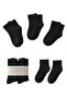 Essential Black Cotton School Socks (5-Pack)Short