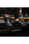 Black High-Sole Sneaker