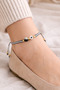 Black and White Heart Macramé Fan Bracelet Adjustable Minimal Chance Bracelet - 7