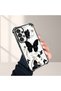 Samsung Galaxy A33 Compatible Kelebek Printed Transparent Silicone Shock Absorbing Case Stylish and Durable