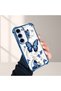Samsung Galaxy S23 Compatible Kelebek Printed Transparent Silicone Shock Absorbing Case Stylish and Durable